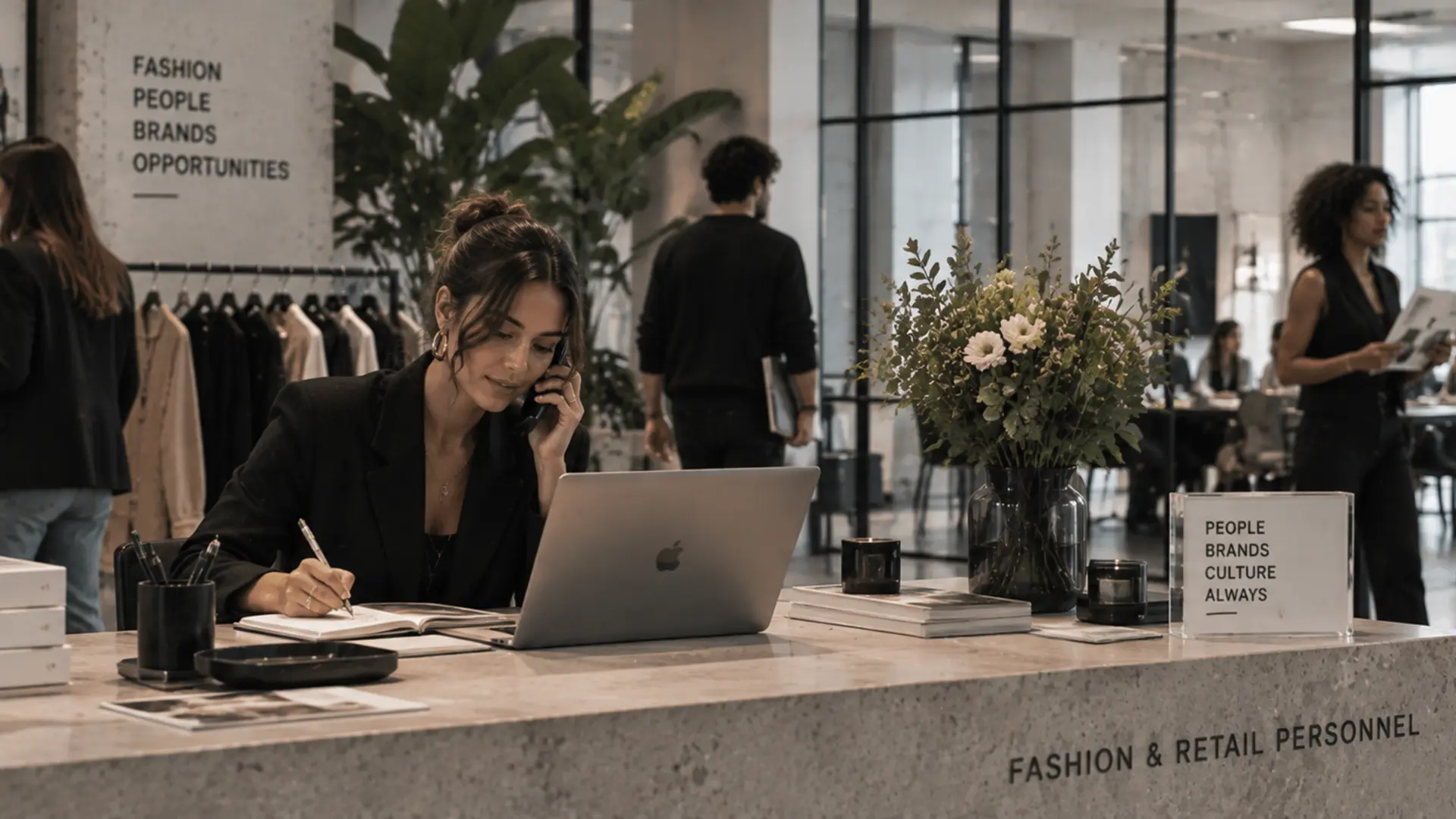 Fashion Studio Reception Scene